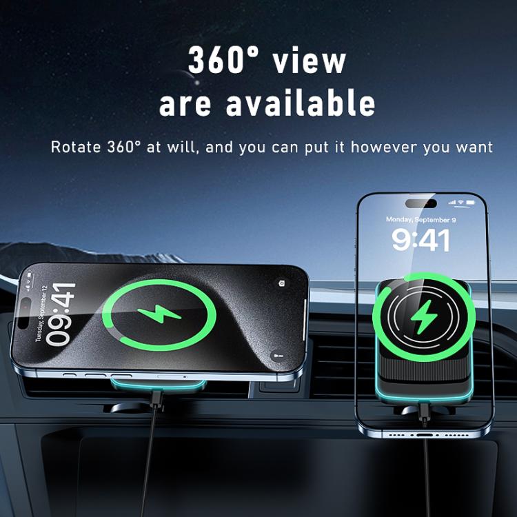 Supporto magnetico in acrilico per caricabatterie wireless da auto MDX-T6