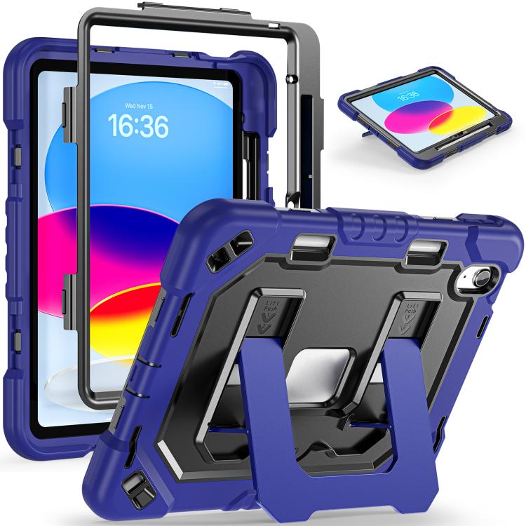 Custodia per tablet resistente con scomparto per penna, cinturino e ampio supporto., For iPad 2025 / 2022