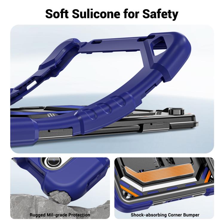 Custodia per tablet resistente con scomparto per penna, cinturino e ampio supporto., For iPad 2025 / 2022