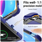 Custodia per tablet resistente con scomparto per penna, cinturino e ampio supporto., For iPad 2025 / 2022