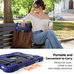 Custodia per tablet resistente con scomparto per penna, cinturino e ampio supporto., For iPad 2025 / 2022