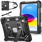 Custodia per tablet resistente con scomparto per penna, cinturino e ampio supporto., For iPad 2025 / 2022
