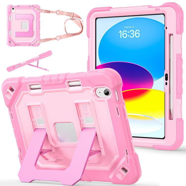 Custodia per tablet resistente con scomparto per penna, cinturino e ampio supporto., For iPad 2025 / 2022