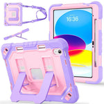 Custodia per tablet resistente con scomparto per penna, cinturino e ampio supporto., For iPad 2025 / 2022
