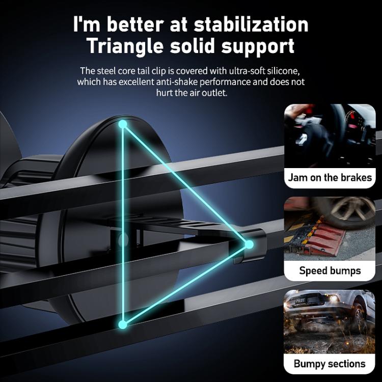 Supporto magnetico in acrilico per caricabatterie wireless da auto MDX-T8