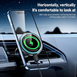 Supporto magnetico in acrilico per caricabatterie wireless da auto MDX-T8