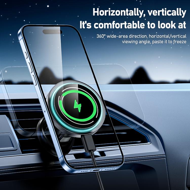 Supporto magnetico in acrilico per caricabatterie wireless da auto MDX-T8
