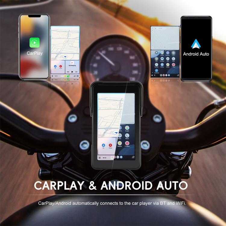 Navigatore GPS portatile impermeabile verticale da 5 pollici per moto, compatibile con CarPlay., Standard, Standard+Tire Pressure Monitor