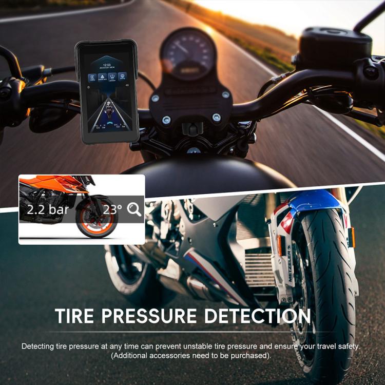 Navigatore GPS portatile impermeabile verticale da 5 pollici per moto, compatibile con CarPlay., Standard, Standard+Tire Pressure Monitor