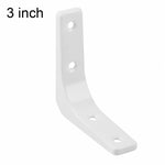 Semplici staffe di supporto ad angolo retto a forma di L in acciaio laminato a freddo per mensole a muro., 3 inch, 4 inch, 5 inch, 6 inch, 8 inch, 10 inch, 12 inch, 16 inch
