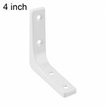Semplici staffe di supporto ad angolo retto a forma di L in acciaio laminato a freddo per mensole a muro., 3 inch, 4 inch, 5 inch, 6 inch, 8 inch, 10 inch, 12 inch, 16 inch