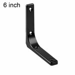 Semplici staffe di supporto ad angolo retto a forma di L in acciaio laminato a freddo per mensole a muro., 3 inch, 4 inch, 5 inch, 6 inch, 8 inch, 10 inch, 12 inch, 16 inch