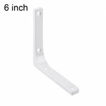Semplici staffe di supporto ad angolo retto a forma di L in acciaio laminato a freddo per mensole a muro., 3 inch, 4 inch, 5 inch, 6 inch, 8 inch, 10 inch, 12 inch, 16 inch