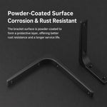 Semplici staffe di supporto ad angolo retto a forma di L in acciaio laminato a freddo per mensole a muro., 3 inch, 4 inch, 5 inch, 6 inch, 8 inch, 10 inch, 12 inch, 16 inch