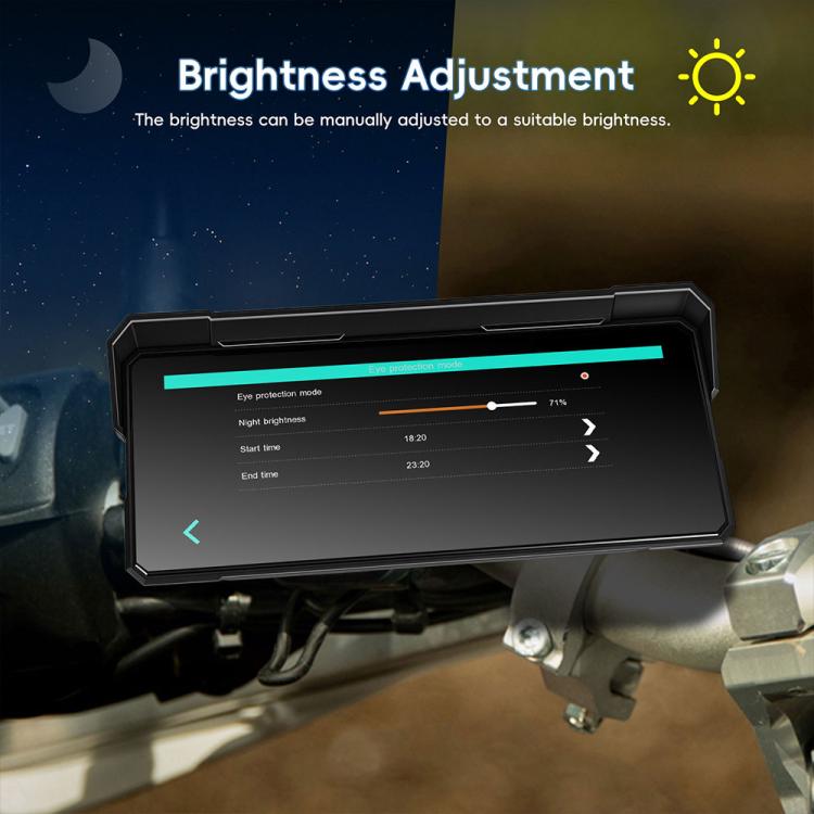 Navigatore GPS portatile da 8,1 pollici impermeabile e wireless per moto, compatibile con CarPlay., Standard, Standard+Tire Pressure Monitor