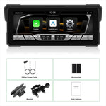 Navigatore GPS portatile da 8,1 pollici impermeabile e wireless per moto, compatibile con CarPlay., Standard, Standard+Tire Pressure Monitor