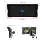 Navigatore GPS portatile da 8,1 pollici impermeabile e wireless per moto, compatibile con CarPlay., Standard, Standard+Tire Pressure Monitor