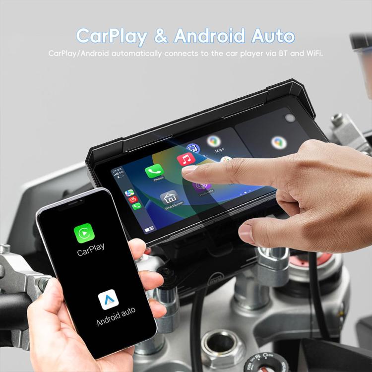 Navigatore GPS portatile da 8,1 pollici impermeabile e wireless per moto, compatibile con CarPlay., Standard, Standard+Tire Pressure Monitor