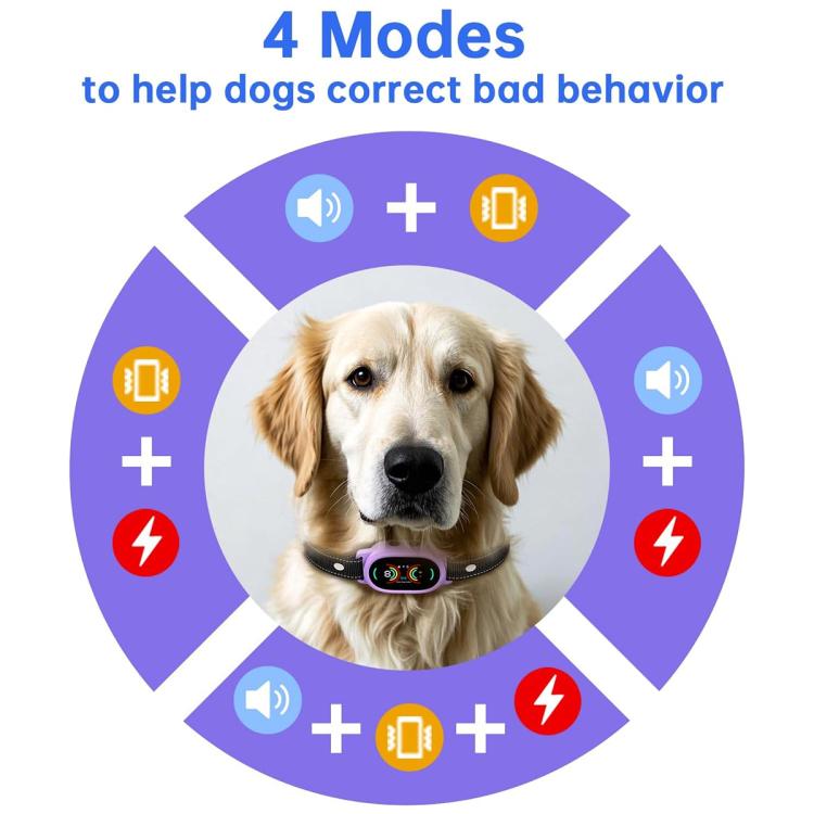 Collare antiabbaio intelligente con intelligenza artificiale per l'addestramento dei cani, PD215