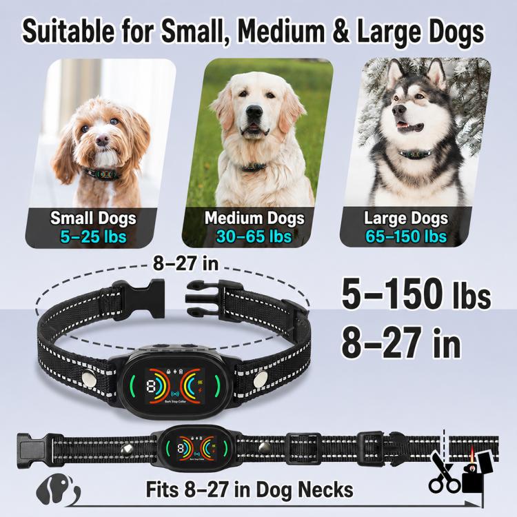 Collare antiabbaio intelligente con intelligenza artificiale per l'addestramento dei cani, PD215