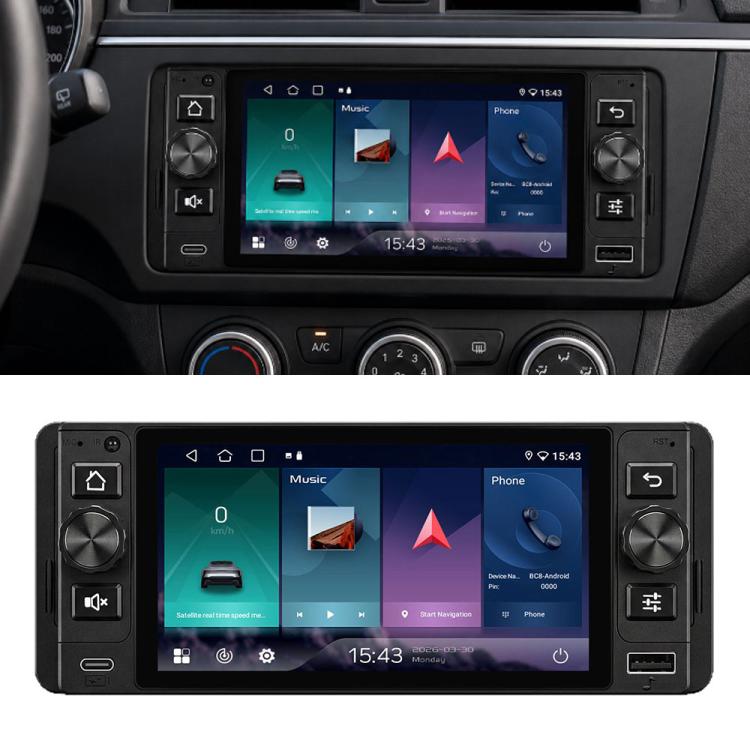 Console centrale auto 5 pollici Android 15 con CarPlay wireless