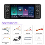 Console centrale da 5 pollici Single Din con Android 15, CarPlay e navigatore video per auto., Standard, Standard+Reversing Camera+Mic