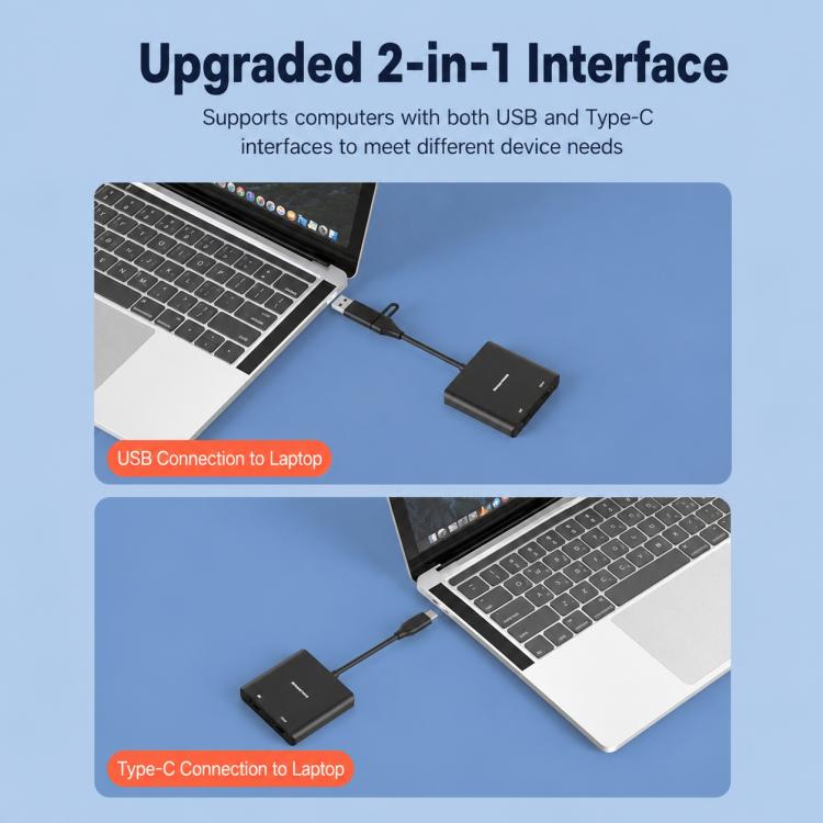 Docking station Blueendless HU201 USB-C a doppia HDMI