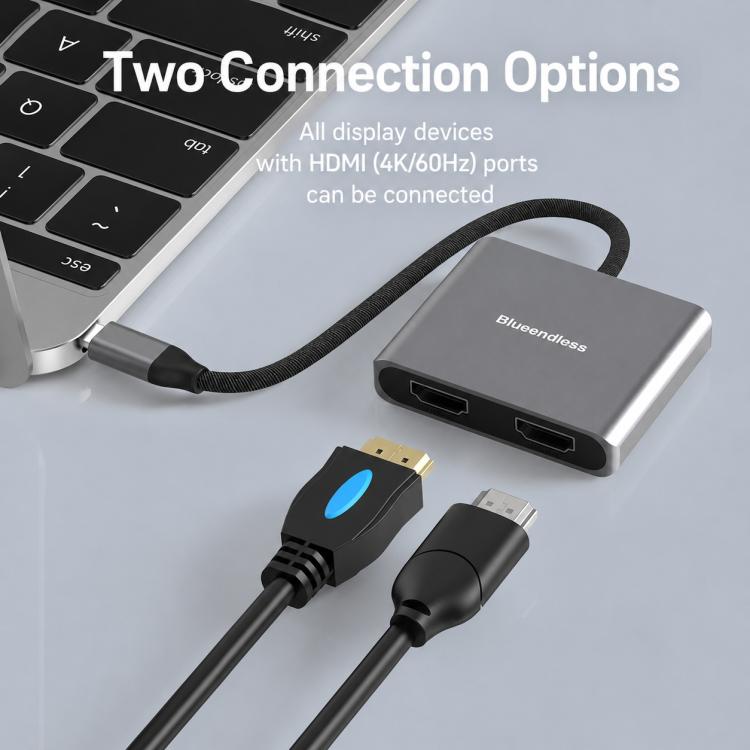 Docking station Blueendless HD201 Type-C doppia HDMI 4K 60Hz