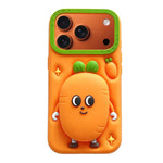 Custodia silicone con supporto 3D a cartone animato per iPhone 14 e compatibili