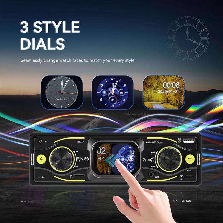 Lettore MP5 per auto con schermo touch HD da 2,17 pollici, formato singolo DIN., Standard, Standard+64GB memory card