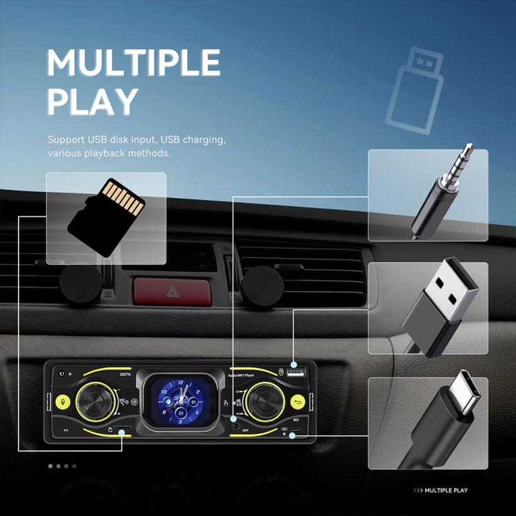 Lettore MP5 per auto con schermo touch HD da 2,17 pollici, formato singolo DIN., Standard, Standard+64GB memory card