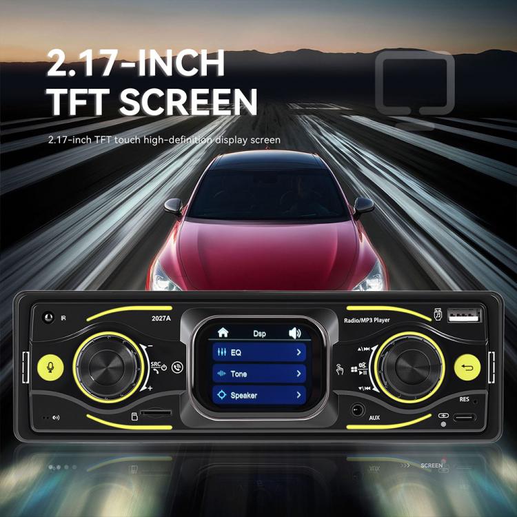 Lettore MP5 per auto con schermo touch HD da 2,17 pollici, formato singolo DIN., Standard, Standard+64GB memory card