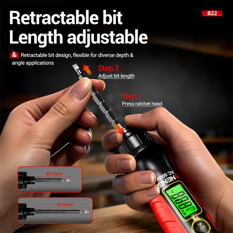 ANENG B22 Cacciavite a cricchetto con tester tensione