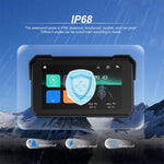 Navigatore con schermo wireless da 5 pollici per moto, compatibile con CarPlay e Android Auto., Standard, with Tire Pressure Sensor