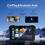 Navigatore con schermo wireless da 5 pollici per moto, compatibile con CarPlay e Android Auto., Standard, with Tire Pressure Sensor