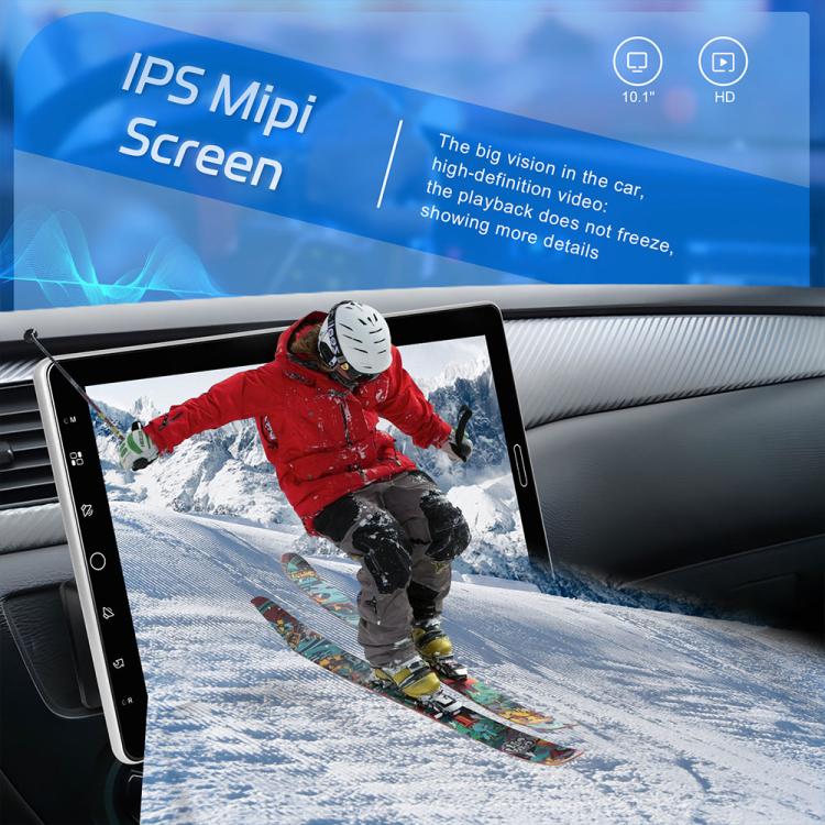 Autoradio con schermo touchscreen HD da 10,1 pollici, singolo DIN, compatibile con CarPlay e lettore MP5., Standard, Standard+Reversing camera