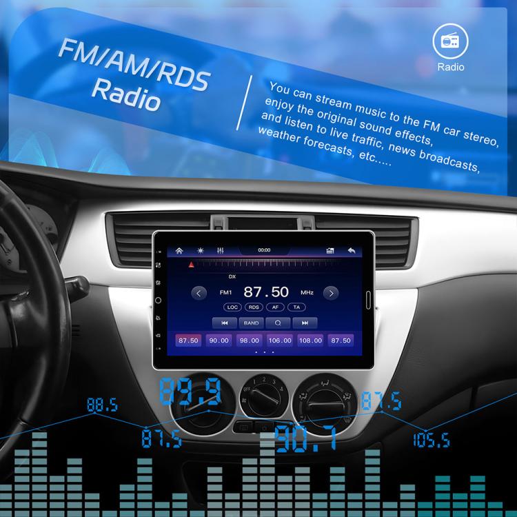 Autoradio con schermo touchscreen HD da 10,1 pollici, singolo DIN, compatibile con CarPlay e lettore MP5., Standard, Standard+Reversing camera