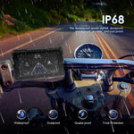 Navigatore per moto con schermo da 5 pollici orientato orizzontalmente, compatibile con CarPlay e Android Auto wireless., Standard, with Tire Pressure Sensor