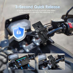 Navigatore per moto con schermo da 5 pollici orientato orizzontalmente, compatibile con CarPlay e Android Auto wireless., Standard, with Tire Pressure Sensor