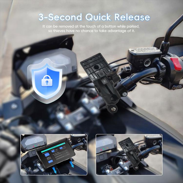Navigatore per moto con schermo da 5 pollici orientato orizzontalmente, compatibile con CarPlay e Android Auto wireless., Standard, with Tire Pressure Sensor