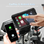 Navigatore per moto con schermo da 5 pollici orientato orizzontalmente, compatibile con CarPlay e Android Auto wireless., Standard, with Tire Pressure Sensor