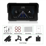 Navigatore per moto con schermo da 5 pollici orientato orizzontalmente, compatibile con CarPlay e Android Auto wireless., Standard, with Tire Pressure Sensor