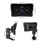 Navigatore per moto con schermo da 5 pollici orientato orizzontalmente, compatibile con CarPlay e Android Auto wireless., Standard, with Tire Pressure Sensor