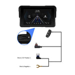 Navigatore per moto con schermo da 5 pollici orientato orizzontalmente, compatibile con CarPlay e Android Auto wireless., Standard, with Tire Pressure Sensor