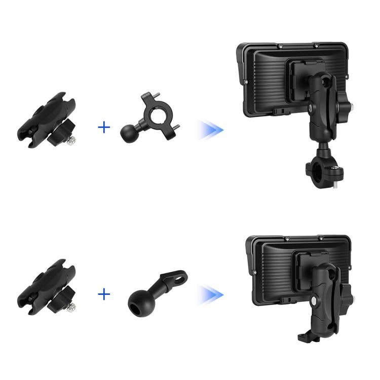 Navigatore per moto con schermo da 5 pollici orientato orizzontalmente, compatibile con CarPlay e Android Auto wireless., Standard, with Tire Pressure Sensor