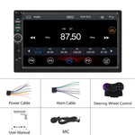 Lettore MP5 wireless con schermo touch HD da 7 pollici per auto, compatibile con CarPlay e doppio snodo., Standard, Standard+Reversing Camera