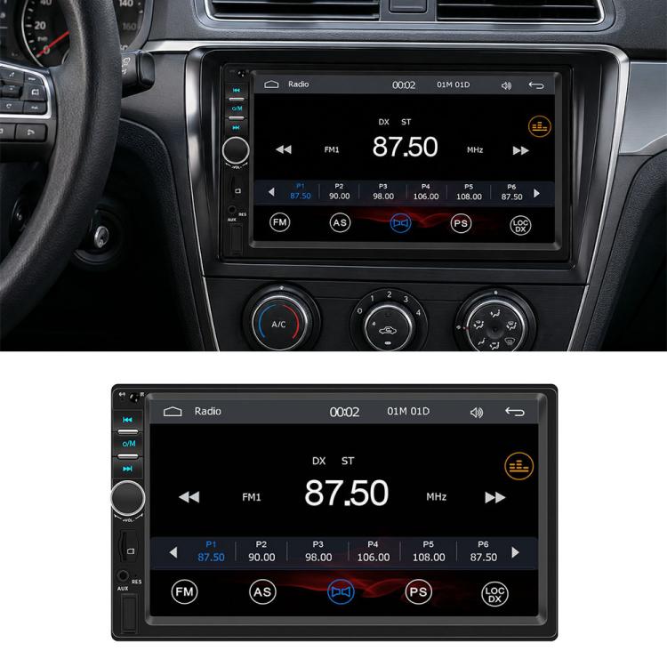 Lettore MP5 wireless con schermo touch HD da 7 pollici per auto, compatibile con CarPlay e doppio snodo., Standard, Standard+Reversing Camera