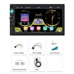 Lettore MP5 wireless con schermo touch HD da 7 pollici per auto, compatibile con CarPlay e doppio snodo., Standard, Standard+Reversing Camera