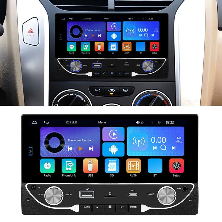 Lettore MP5 wireless per auto 6,86" con CarPlay e doppio snodo