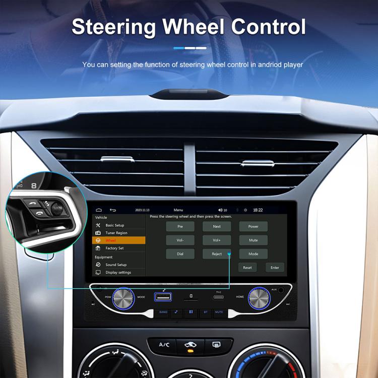 Lettore MP5 wireless per auto da 6,86 pollici con CarPlay e doppio snodo, Standard, Standard+Reversing Camera
